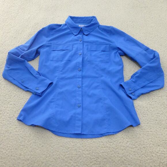 Reel Legends Tops - Reel Legends Shirt Womens Small Button UP Fishing Vented Blue Outdoor Hiking